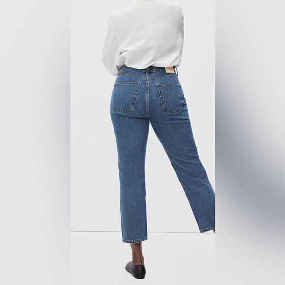 Everlane NWT Women’s Curvy High Rise Button Fly 90’s Cheeky Straight Jeans Sz 30 - Picture 3 of 13